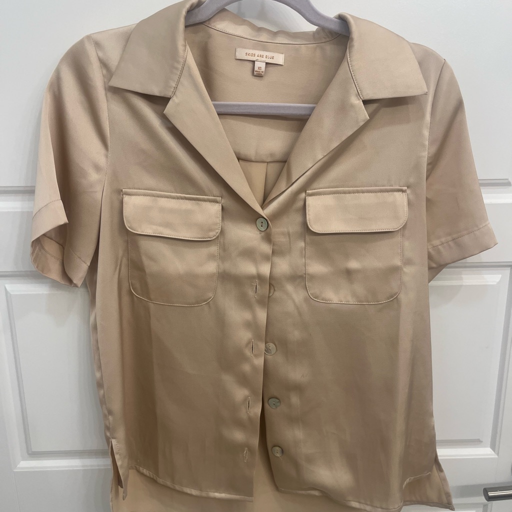 Skies Are Blue Satin Shirt